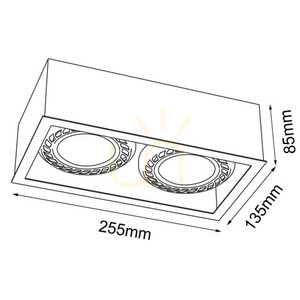 Stropní svítidlo Antigo Cage 1-2 bílé LED ES111 25,5 x 13,5 x 8,5 cm (1274) small 1