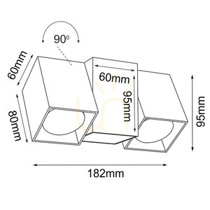 Reflektor Antigo Cube 2 černý GU10 95 mm 2294 small 1