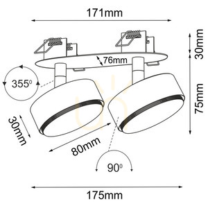 Zápustné svítidlo Antigo Drop 2 GX53 černé 3261 small 1