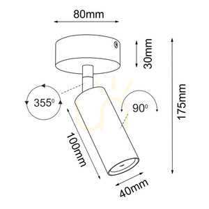 Bodový reflektor Antigo Point 40 Move černý LED MR11 2284 small 1