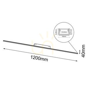 Stropní svítidlo Antigo Slim C LED bílé 120 cm 3000K 1291 small 1
