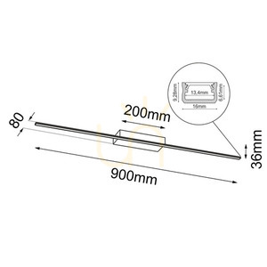 Nástěnné svítidlo Antigo Slim W LED bílé 90 cm 3000K 4002 small 1