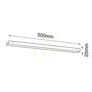 Přímý dlouhý konektor Antigo System Line Move bílý 50 cm 1020 small 1