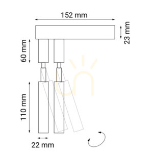 Nástěnné svítidlo Antigo Alha E 2 černé 2x G9 9014 small 1