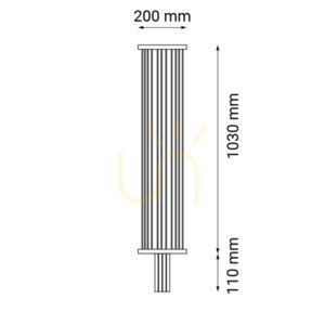 Plafon Antigo IHI 8xG9 černý 114 cm ocel 9006 small 1