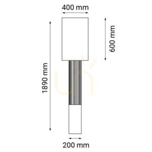 Stojací lampa Antigo IHI černá/měděná E27 189 cm 9475 small 1