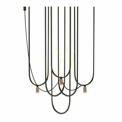 Kontrola Závěsné svítidlo Antigo Udin 3 černo-platinové 3x MR11 110 cm 9784