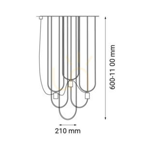Závěsné svítidlo Antigo Udin 3 černé 3x MR11 110 cm 9786 small 1