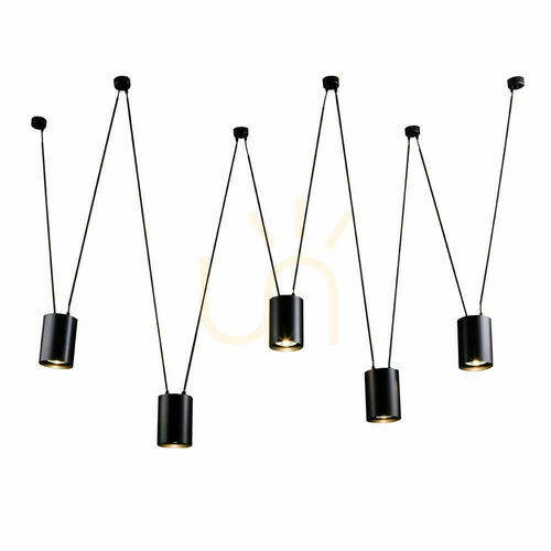 Kontrola Závěsné svítidlo Antigo VIWIN 5 černé 500 cm LED ES111 9023