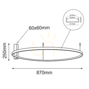 Stropní LED svítidlo Antigo Agari 87 zlaté 2 světla 4000K LED pásek (1345) small 1