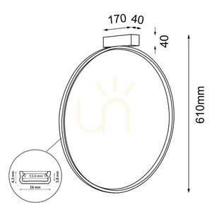 Nástěnné svítidlo Antigo Agaro 57 zlaté LED 3000K 610 mm 4304 small 1