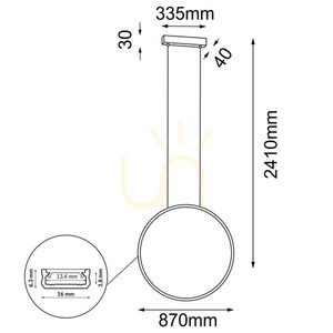 Závěsné svítidlo Antigo Agaro 87 LED zlaté 870 mm 5315 small 1