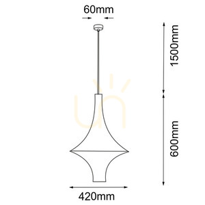 Závěsné svítidlo Antigo Alda M béžové 42 cm E27 5118 small 1
