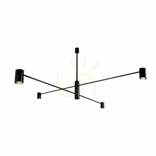Kontrola Závěsné svítidlo Antigo Dakata 4 černé 4x MR11 124,5 cm 5636