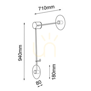 Nástěnné svítidlo Antigo Furano L černé 94 cm LED MR11 2x (4035) small 1