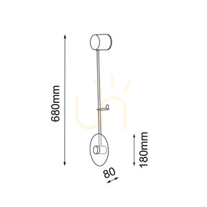 Nástěnné svítidlo Antigo Furano I černé 68 cm LED MR11 4036 small 1