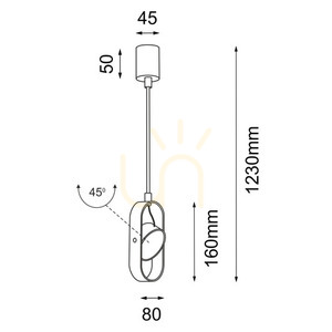 Závěsné svítidlo Antigo Furoku 1 LED černé 123 cm 7936 small 1
