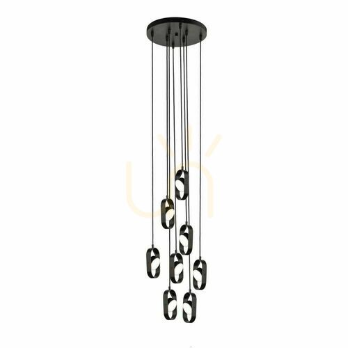 Kontrola Závěsné svítidlo Antigo Furoku 8 černé LED 3000K 4800 lm 7952