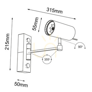 Bodové svítidlo Antigo Fussa K GU10 černé 2209 small 1