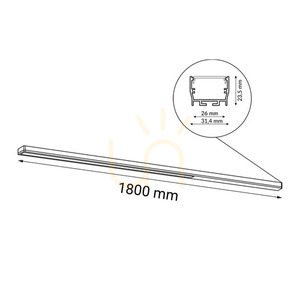 Stropní svítidlo Antigo Hiate Line LED 180 cm černé 4000K 1818 small 1