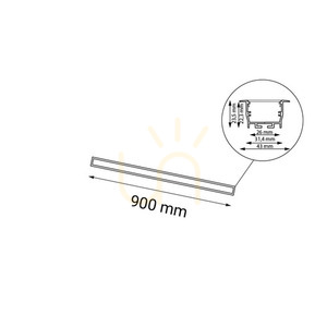 Zapuštěné svítidlo Antigo Hiate Line LED 90 cm černé 3000K 2198 lm 1824 small 1