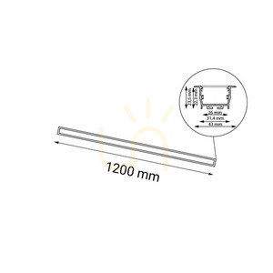 Zapuštěné svítidlo Antigo Hiate Line černé 120 cm 4000K LED 1830 small 1