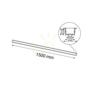 Zapuštěné svítidlo Antigo Hiate Line LED 150 cm černé 3000K 2 světla 1832 small 1