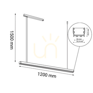 Závěsné svítidlo Antigo Hiate Line LED bílé 120 cm 1851 small 1