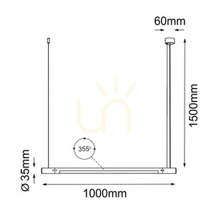 Závěsné svítidlo Antigo Ibara Z černé LED T5 100 cm 5053 small 1