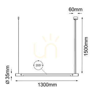 Závěsné svítidlo Antigo Ibara černé LED T5 130 cm 5054 small 1