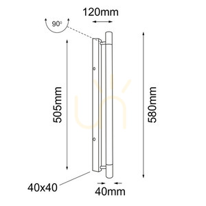 Nástěnné svítidlo Antigo Ibara K1 LED T5 černé 58 cm 8090 small 1