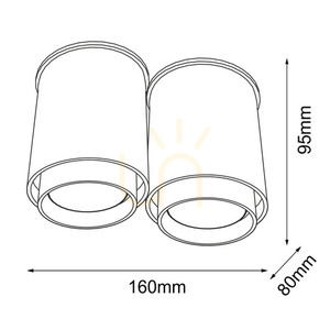Plafon Antigo Iga 2 černý GU10 2x 1116 small 1
