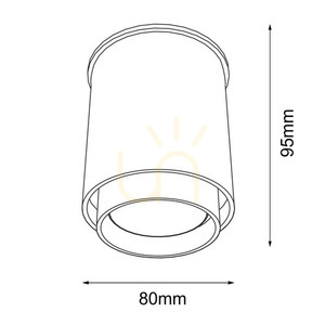 Plafon Antigo Iga bílý GU10 95 mm 7014 small 1