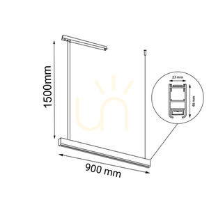 Závěsné svítidlo Antigo Isaseki bílé LED 90 cm 3000K 1099 lm 1945 small 1