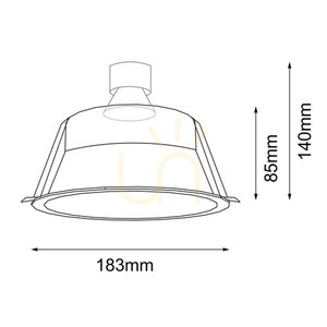 Zapuštěné svítidlo Antigo Kami 3327 černé LED ES111 18,3 cm small 1