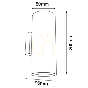 Nástěnné svítidlo Antigo Kobe K černé 2x GX53 20 cm 4041 small 1
