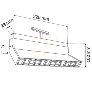 Bodové svítidlo Antigo Komatsu Dot Move černé 12x LED 3000K 220 mm 6498 small 1