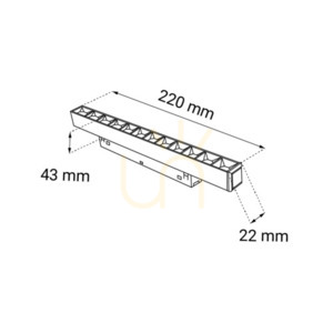 Bodové svítidlo Antigo Komatsu Dot černé 22 cm 3000K LED 6560 small 1