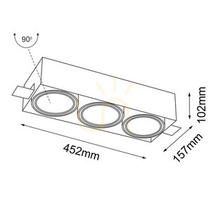 Zapuštěné svítidlo Antigo Komoro 3 bílé LED ES111 7334 small 1