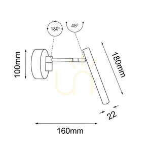 Nástěnné svítidlo Antigo Kosame K2 černé G9 18 cm 4053 small 1