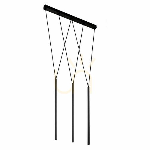 Kontrola Závěsné svítidlo Antigo Miaki 3 černé 70 cm G9 7946