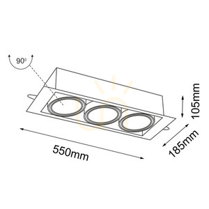 Zapuštěné svítidlo Antigo Muko 3 černé LED ES111 3314 small 1