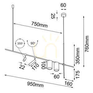 Závěsné svítidlo Antigo Namasu 4x G9/GU10 černé 7926 1 Závěsné svítidlo Antigo Namasu 4x G9/GU10 černé 7926 small 1