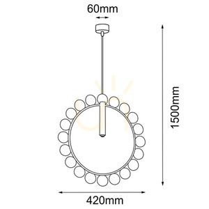 Závěsné svítidlo Antigo No.O černé 42 cm ocel G9 5060 small 1