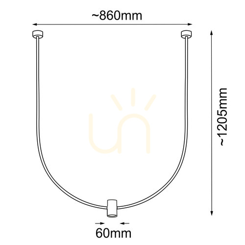 Kontrola Závěsné svítidlo Antigo No. C platina mat GU10 LED 86 cm 5083
