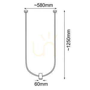 Závěsné svítidlo Antigo no. C černé 58 cm GU10 LED 5086 small 1