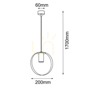 Závěsné svítidlo ORTIGA 1 Antigo 5041 černé kruh Ø20 cm GU10 small 1