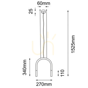 Závěsné svítidlo Antigo Sukomo 2x G9 černé 27 cm 7858 small 1