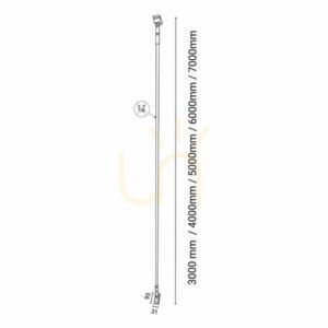 Lineární LED lampa Antigo Surika černá 500 cm 4000K 6030 small 1