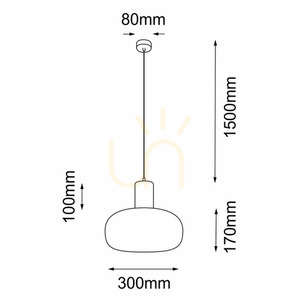 Závěsné svítidlo Antigo Tanpo O Z 5209 černé 30 cm LED G9 small 1